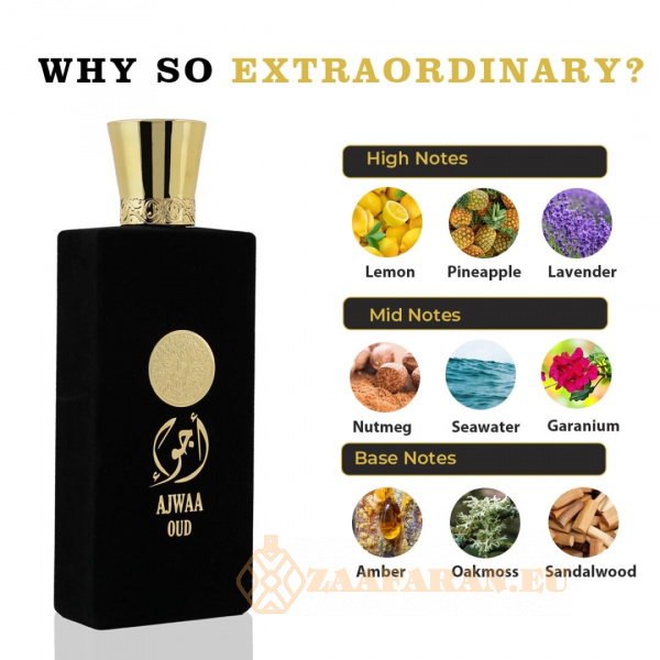 (plu00452) - Eau de Parfum Ajwaa Oud Black, Nusuk, Men - 100ml - Image 5