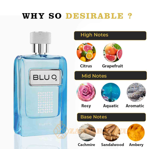 (plu00408) - Eau de Parfum Blu O2, Riiffs, Men - 100ml - Image 5