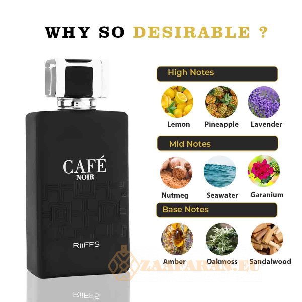(plu00409) - Eau de Parfum Cafe Noir, Riiffs, Men - 100ml - Image 5