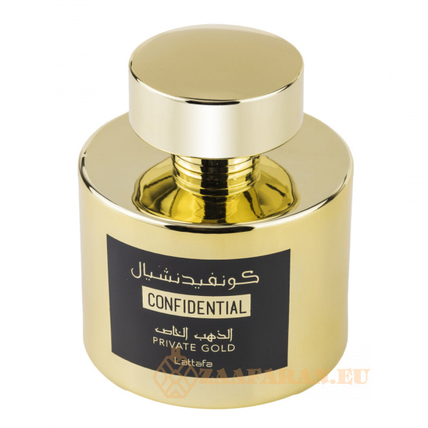 (plu00063) - Eau de Parfum Confidential Private Gold, Lattafa, Men - 100ml - Image 2