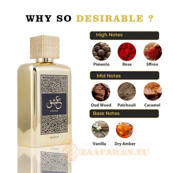 (plu00458) - Eau de Parfum Eshq, Nusuk, Unisex - 100ml - Image 5