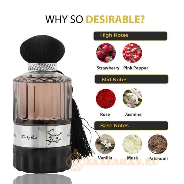 (plu00450) - Eau de Parfum Musky Rose, Nusuk, Women - 100ml - Image 4