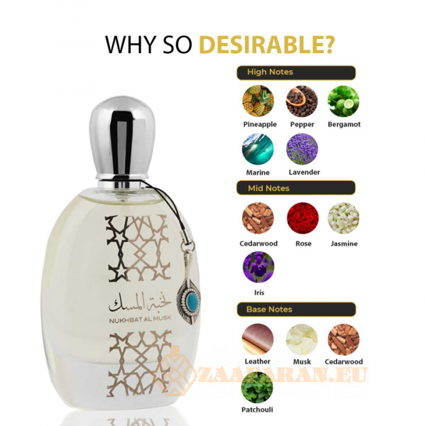 (plu00463) - Eau de Parfum Nukhbat Al Musk, Nusuk, Women - 100ml - Image 5