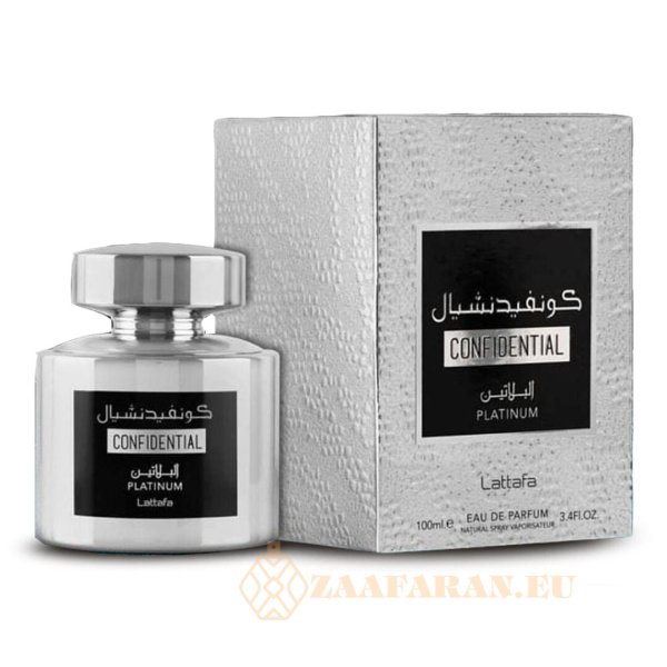 (plu00031) - Eau de Parfum Confidential Platinum, Lattafa, Men - 100ml - Image 3