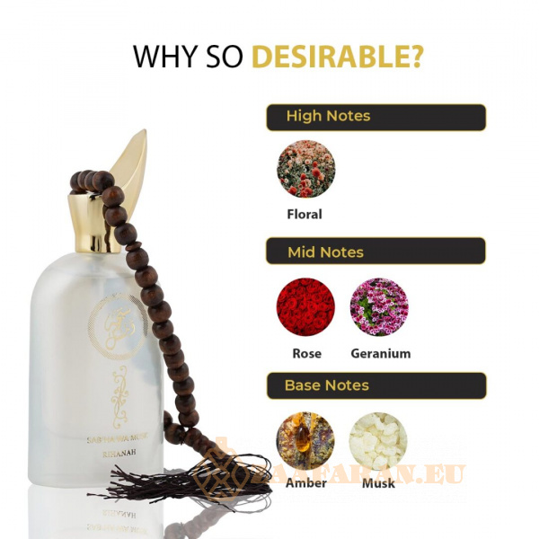 (plu00425) - Eau de Parfum Sab'ha Wa Musk, Rihanah, Women - 100ml - Image 4