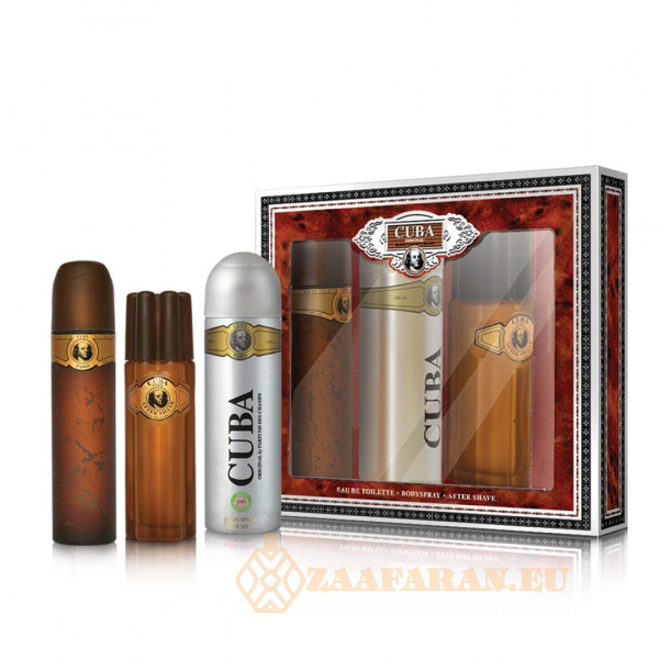 (plu02079) - Set Cuba Gold, PC Design, Men, Eau de Parfum 100ml + Deo - 200ml + After Shave - 100ml