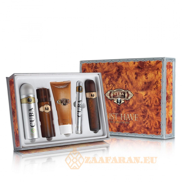 (plu02081) - Set Cuba Gold, PC Design, Eau de Toilette - 100ml + After Shave - 100ml + Eau de Toilette - 35ml + Shower Gel - 200ml + Deo - 200ml