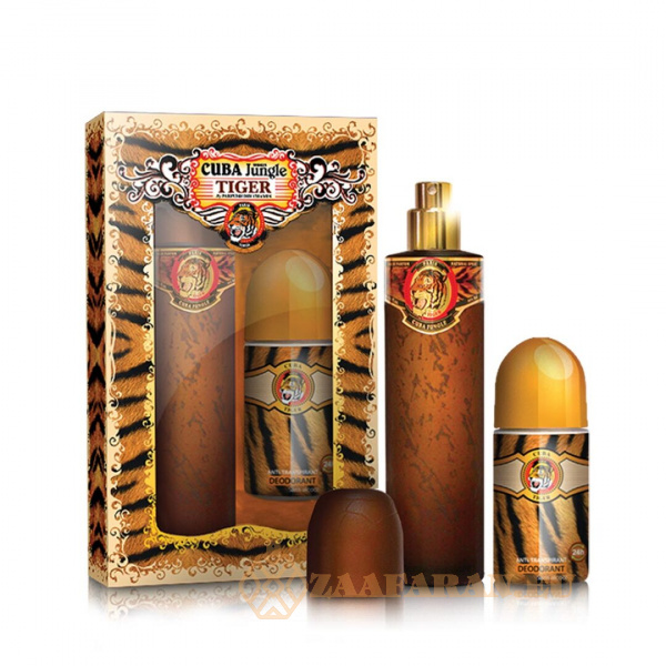 (plu02076) - Set Cuba Jungle Tiger, PC Design, Women, Eau de Parfum - 100ml + Deo - 50ml