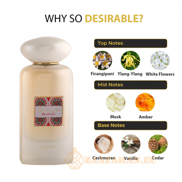 (plu00445) - Eau de Parfum Ventura Blanc, Riiffs, Women - 100ml - Image 4