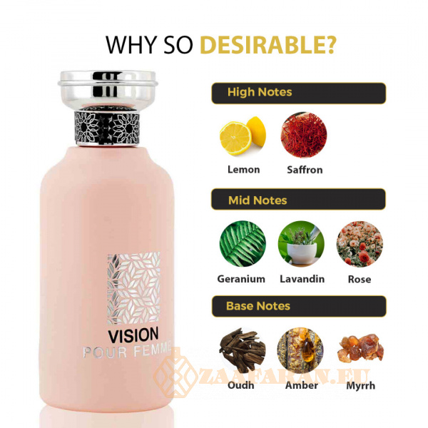 (plu00424) - Eau de Parfum Vision Pour Femme, Nusuk, Women - 100ml - Image 4