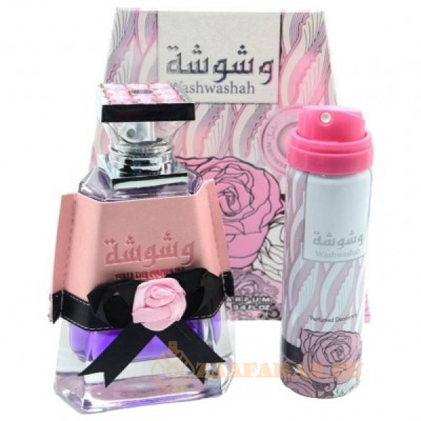 (plu00173) - Set Washwashah, Lattafa, Women, Eau de Parfum - 100ml + Deo - 50ml - Image 4