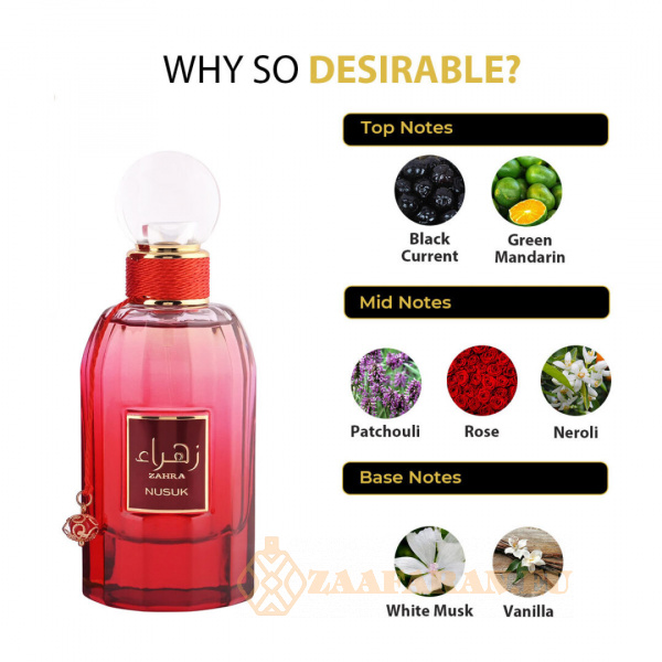 (plu00467) - Eau de Parfum Zahra, Nusuk, Women - 85ml - Image 4