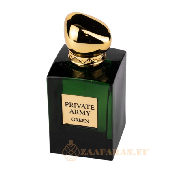 (plu00481) - Eau de Parfum Private Army Green, Wadi Al Khaleej, Unisex - 100ml - Image 3