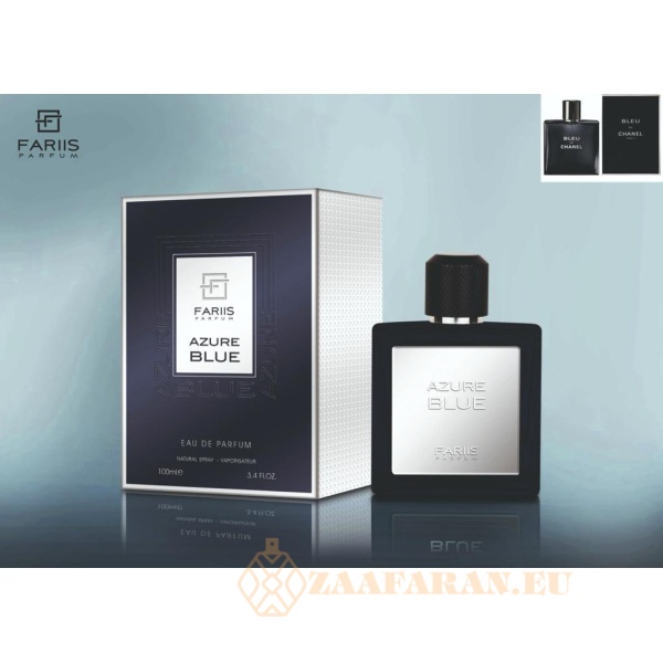 (plu01210) - Eau de Parfum Azure Blue, Fariis, Men - 100ml - Image 4