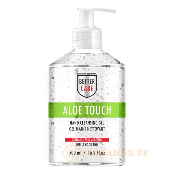 (plu05314) - Hand Sanitizer Gel, Aloe Scented, Alcohol-Based, Better Care - 500ml