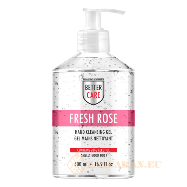 (plu05322) - Hand Sanitizer Gel, Rose Scented, Alcohol-Based, Better Care - 500ml - Image 2