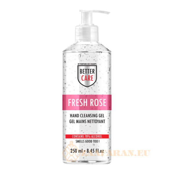 (plu05321) - Hand Sanitizer Gel, Rose Scented, Alcohol-Based, Better Care - 250ml - Image 2