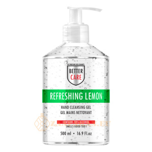 (plu05310) - Hand Sanitizer Gel, Lemon Scented, Alcohol-Based, Better Care - 500ml
