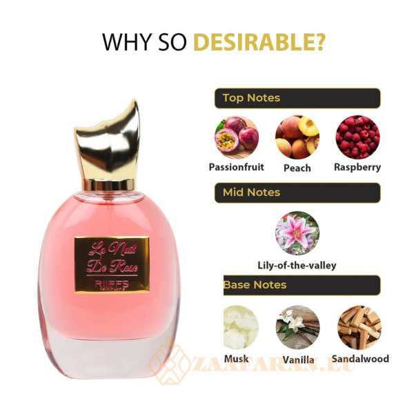 (plu01333) - Eau de Parfum La Nuit De Rose, Riiffs, Women - 100ml - Image 4