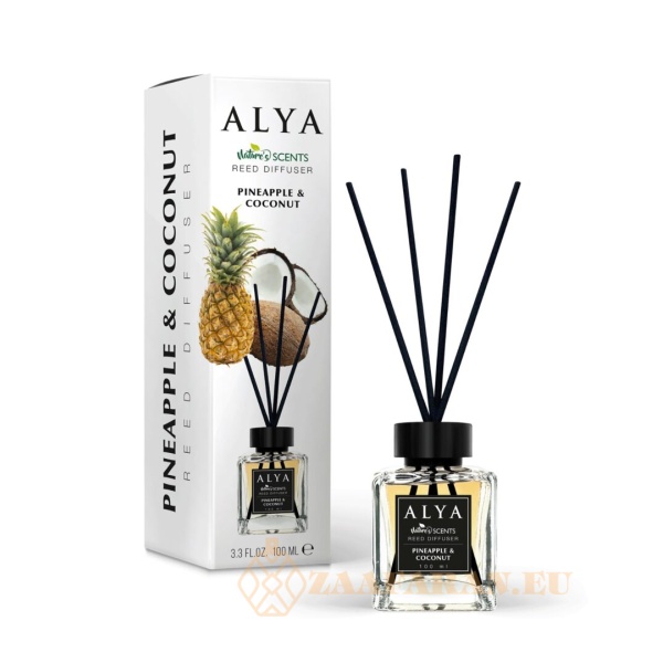 (plu01378) - Room Freshener Pineapple & Coconut, Alya, Reed Diffuser - 100ml - Image 2