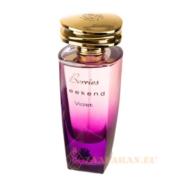 (plu01456) - Eau de Parfum Berries Weekend Violet, Fragrance World, Women - 100ml - Image 3