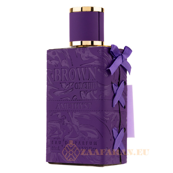 (plu01537) - Eau de Parfum Brown Orchid Amethyst, Fragrance World, Unisex - 80ml - Image 2