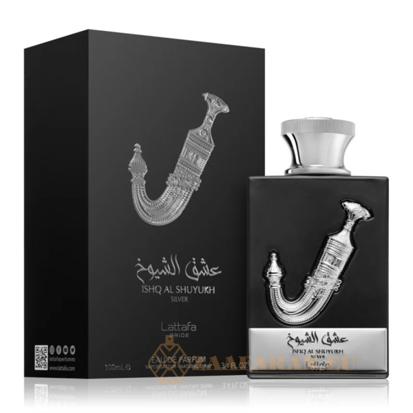 (plu01703) - Eau de Parfum Ishq Al Shuyukh Silver, Lattafa, Unisex - 100ml - Image 2