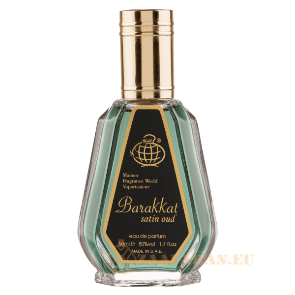 (plu00802) - Eau de Parfum Barakkat Satin Oud, Fragrance World, Unisex - 50ml