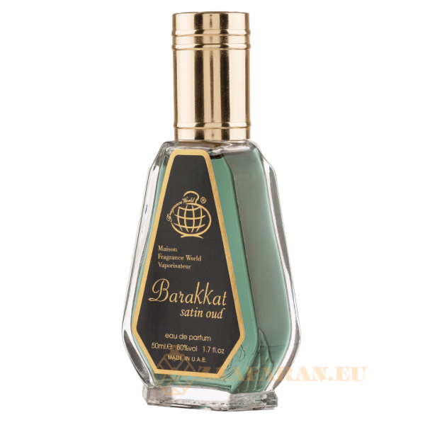 (plu00802) - Eau de Parfum Barakkat Satin Oud, Fragrance World, Unisex - 50ml - Image 2