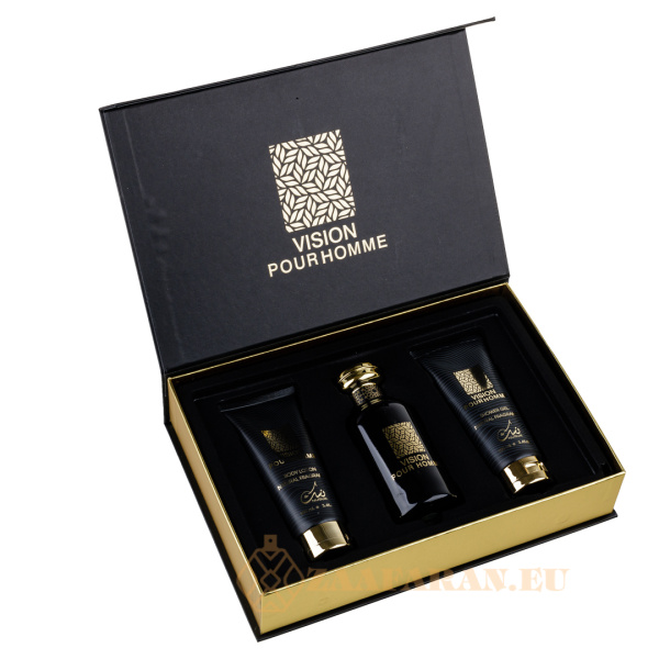 (plu00001) - Set Cadou Vision Pour Homme Eau de Parfum 100ml + Gel De Dus 100ml + Lotiune de corp 100ml, Nusuk - Image 2
