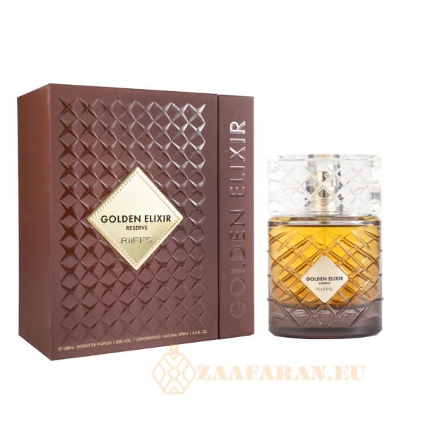 (plu00112) - Extrait de Parfum Golden Elixir Reserve, Riiffs, Unisex- 100ml - Image 3