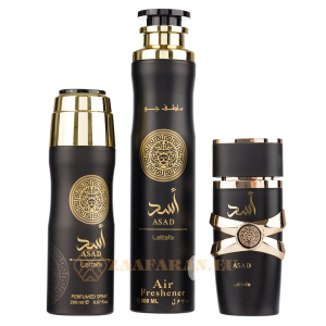 (plu01704) - Set Cadou Asad Apa de Parfum 100ml + Deo Spray 200ml + Odorizant camera 300ml, Lattafa